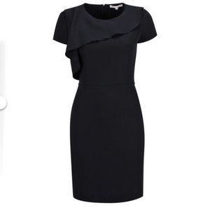 Maje Fanny Dress Ruffle Top in Black Size 2
